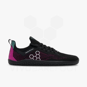 Zapatillas Running Carretera Vivobarefoot Primus Lite Knit Mujer Obsidian Rosas | AR228SZ