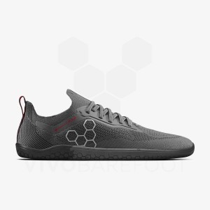 Zapatillas Running Carretera Vivobarefoot Primus Lite Knit JJF Hombre Obsidian Gris Oscuro | AR060EI